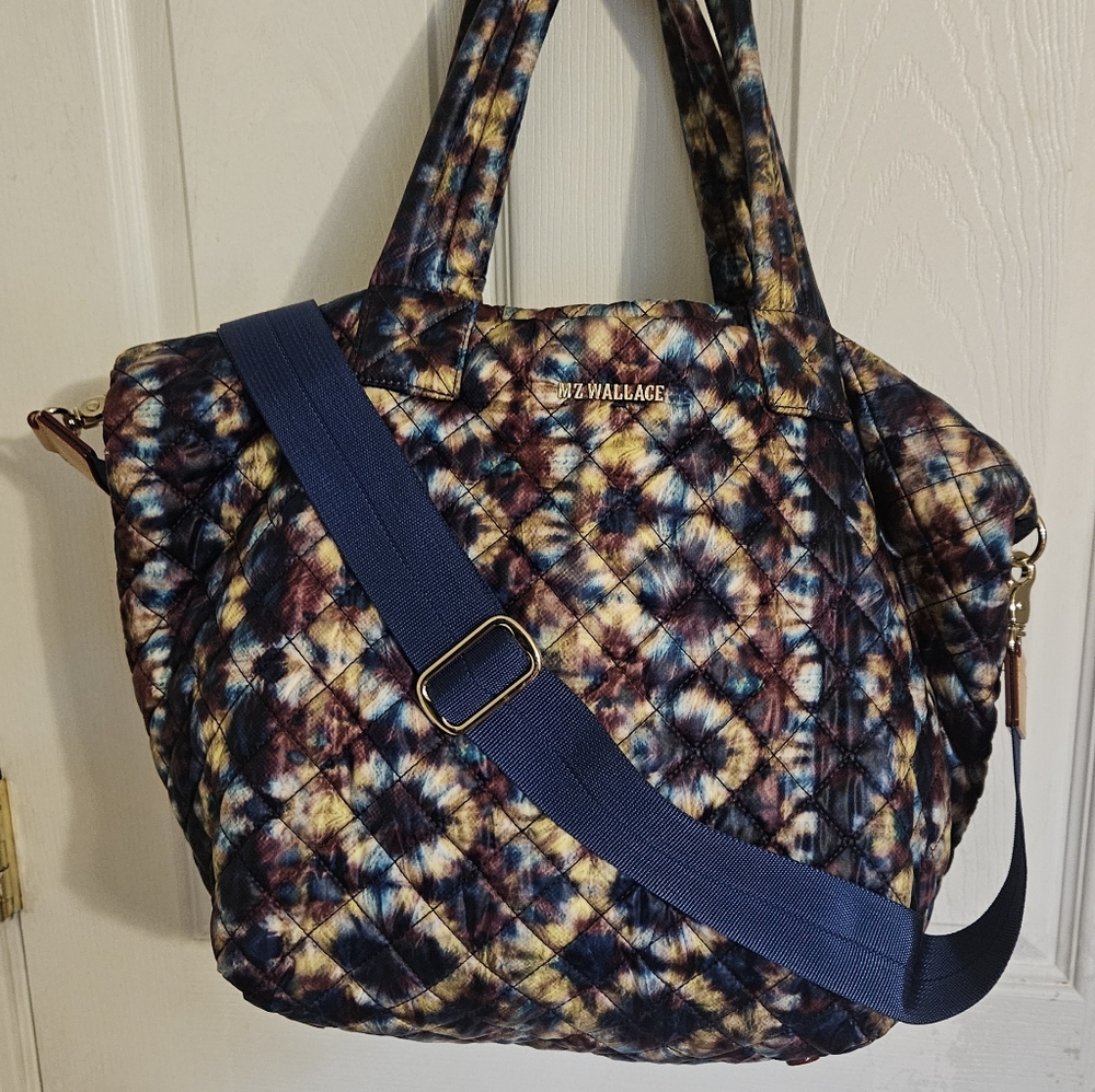 MZ Wallace TieDye Winter Prism Multicolor Quilted Tote. Nwot! - Picture 4 of 13